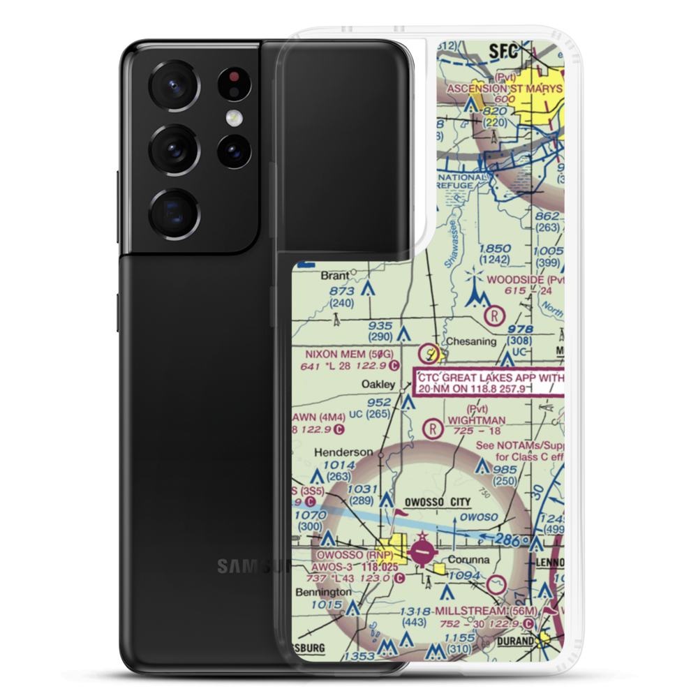 Howard Nixon Memorial Airport (50G) VFR Sectional Samsung Case Samsung Galaxy S21 Ultra model shown