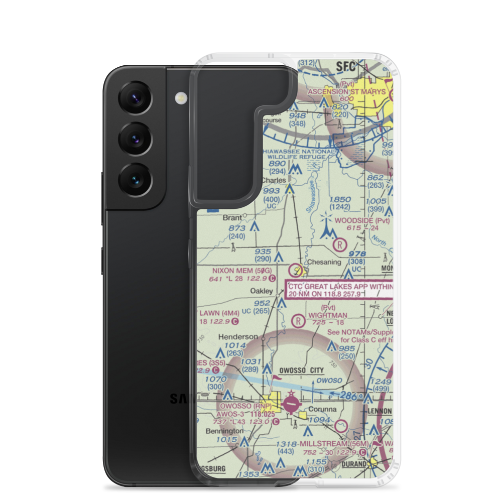 Howard Nixon Memorial Airport (50G) VFR Sectional Samsung Case Samsung Galaxy S22 model shown