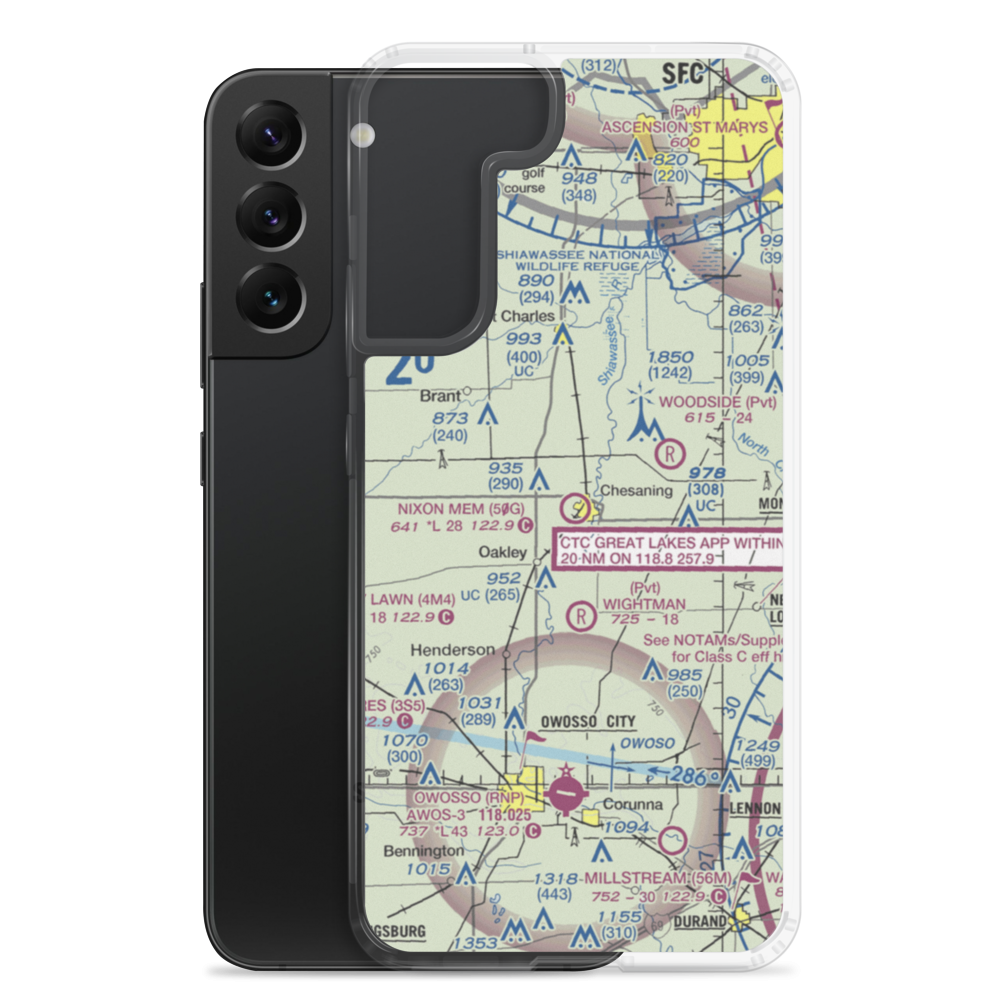 Howard Nixon Memorial Airport (50G) VFR Sectional Samsung Case Samsung Galaxy S22 Plus model shown