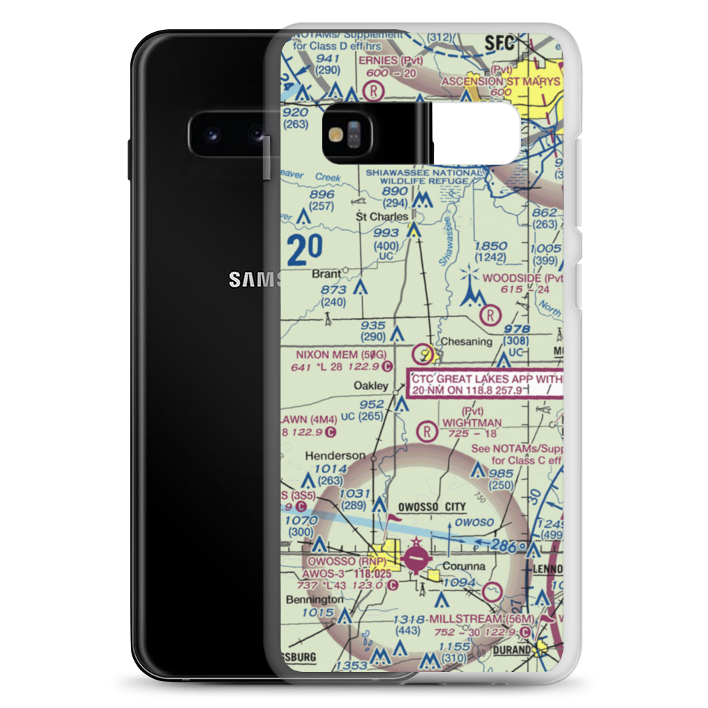 Howard Nixon Memorial Airport (50G) VFR Sectional Samsung Case Samsung Galaxy S10+ model shown