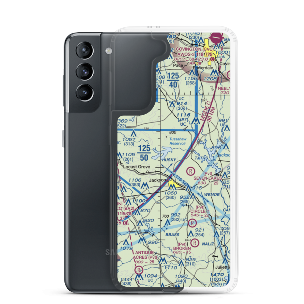 Howard Private Airport (GA02) VFR Sectional Samsung Case Samsung Galaxy S21 model shown