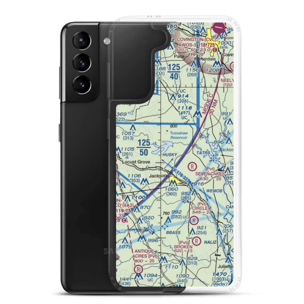 Howard Private Airport (GA02) VFR Sectional Samsung Case Samsung Galaxy S21 Plus model shown
