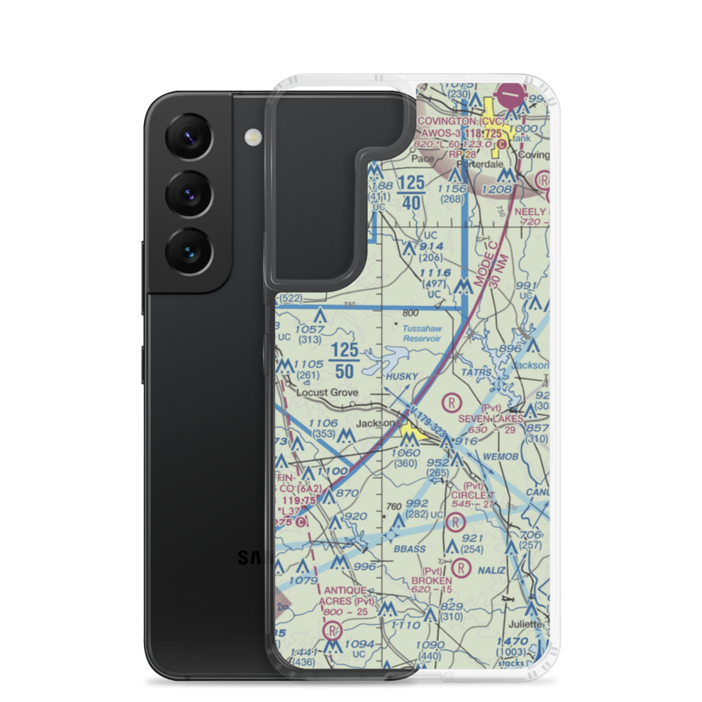 Howard Private Airport (GA02) VFR Sectional Samsung Case Samsung Galaxy S22 model shown