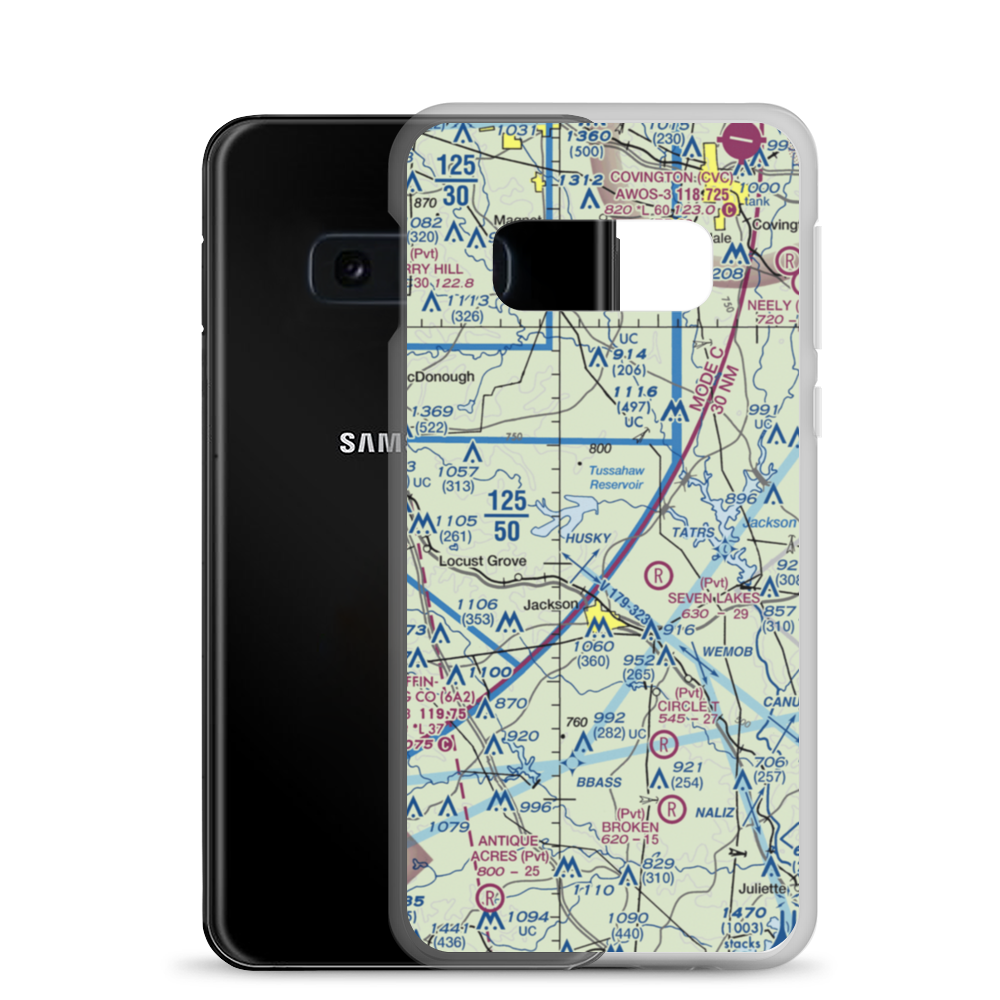 Howard Private Airport (GA02) VFR Sectional Samsung Case Samsung Galaxy S10e model shown
