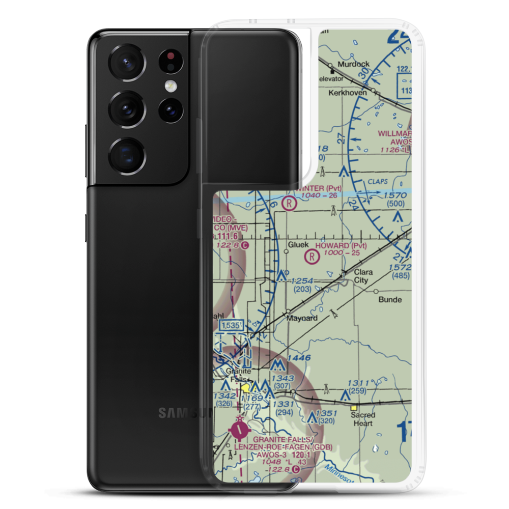 Howard's Airport (66MN) VFR Sectional Samsung Case Samsung Galaxy S21 Ultra model shown