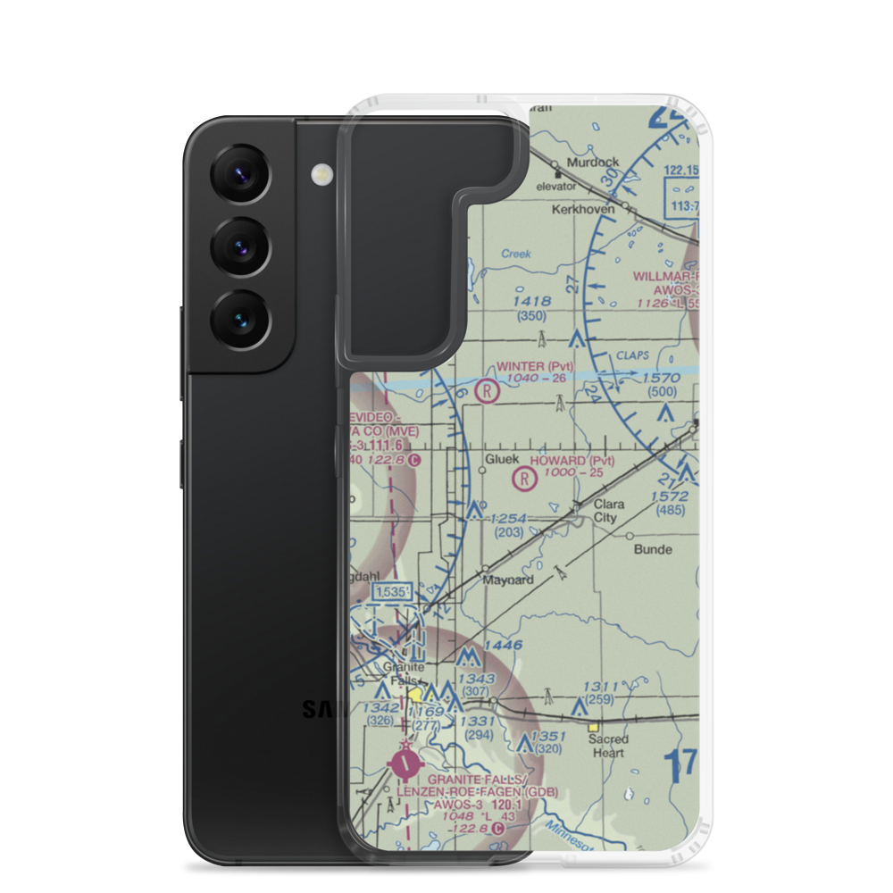 Howard's Airport (66MN) VFR Sectional Samsung Case Samsung Galaxy S22 model shown