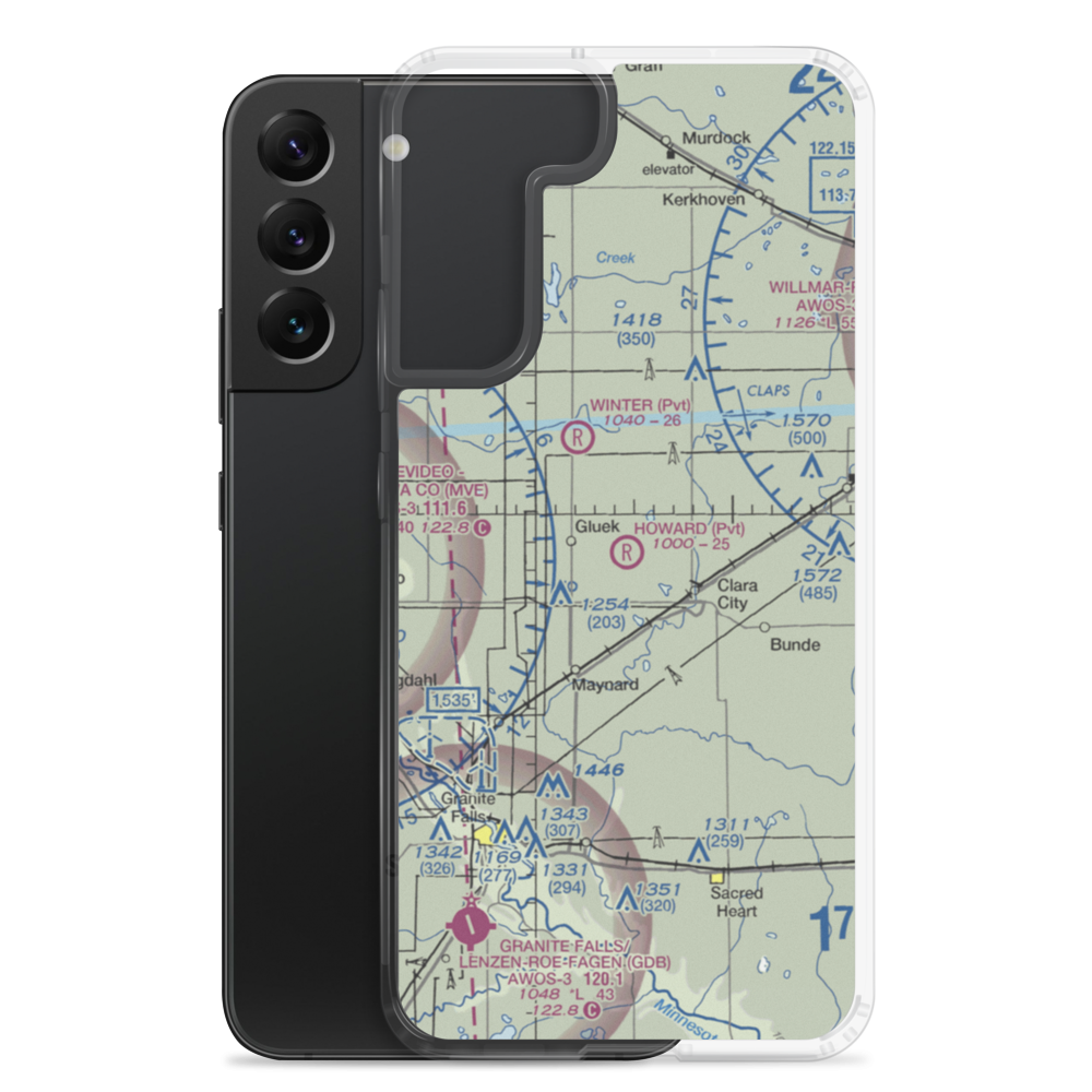 Howard's Airport (66MN) VFR Sectional Samsung Case Samsung Galaxy S22 Plus model shown