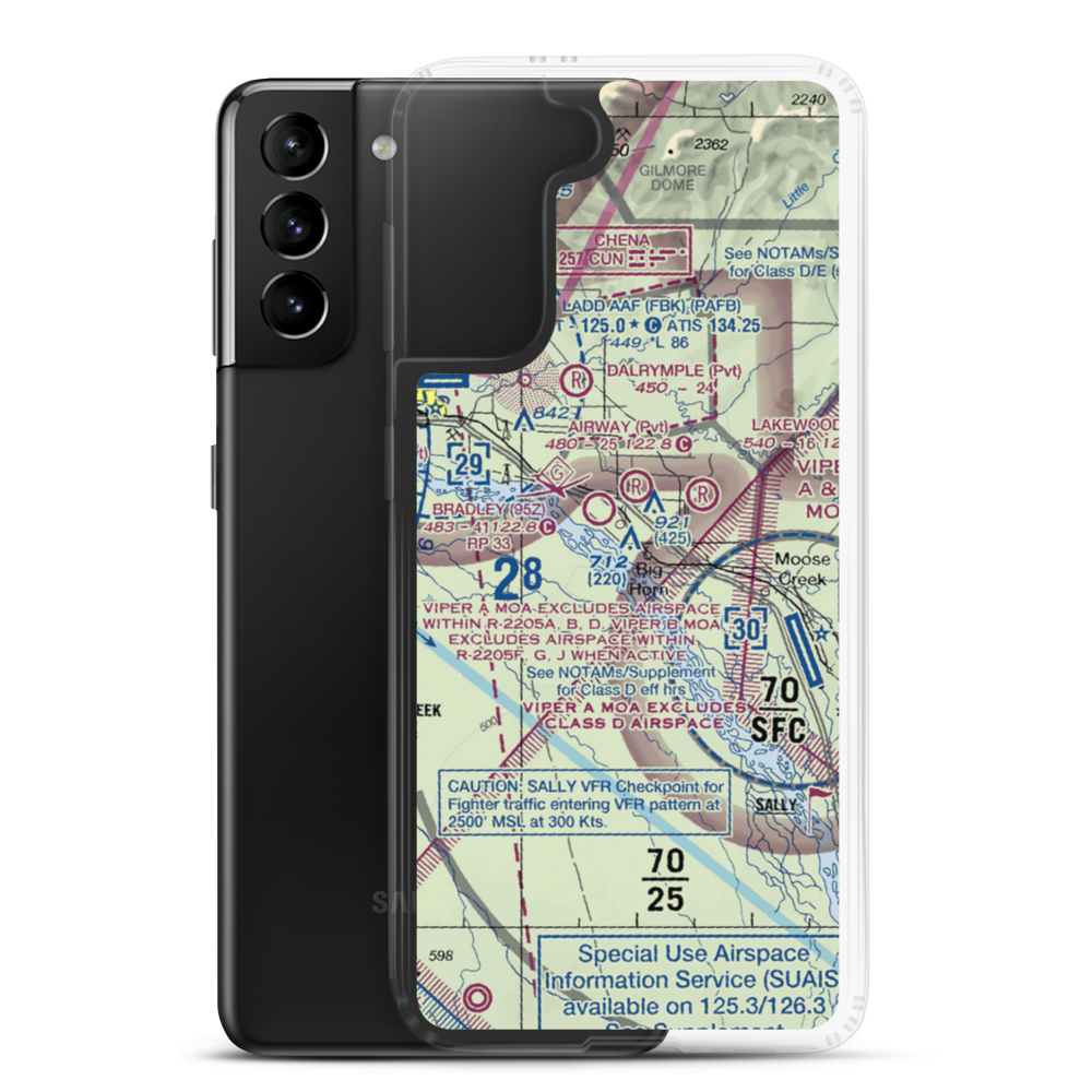 Howards Airport (5AK2) VFR Sectional Samsung Case Samsung Galaxy S21 Plus model shown