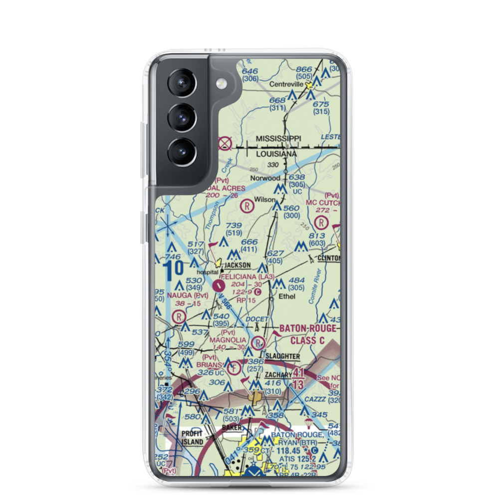 Howell 1 Airport (2LA6) VFR Sectional Samsung Case Samsung Galaxy S21 model shown