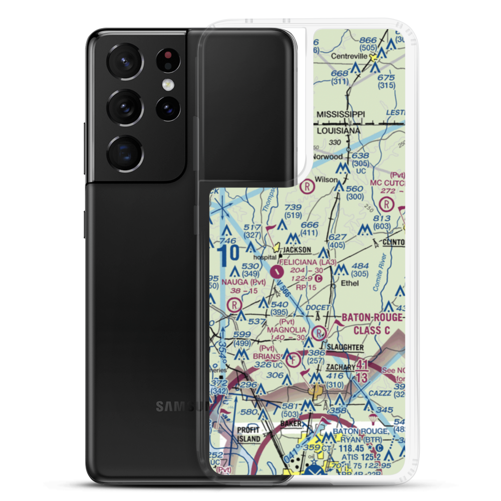 Howell 1 Airport (2LA6) VFR Sectional Samsung Case Samsung Galaxy S21 Ultra model shown