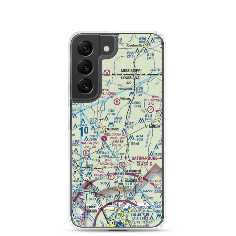 Howell 1 Airport (2LA6) VFR Sectional Samsung Case Samsung Galaxy S22 model shown