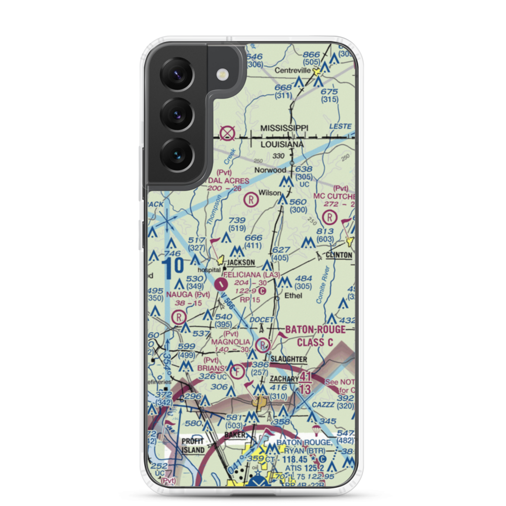 Howell 1 Airport (2LA6) VFR Sectional Samsung Case Samsung Galaxy S22 Plus model shown