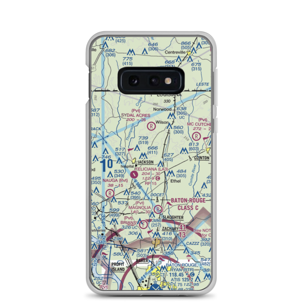 Howell 1 Airport (2LA6) VFR Sectional Samsung Case Samsung Galaxy S10e model shown