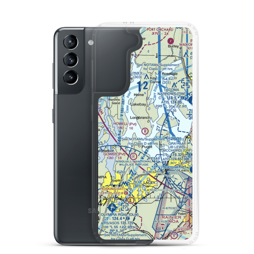 Howell Airport (00WA) VFR Sectional Samsung Case Samsung Galaxy S21 model shown