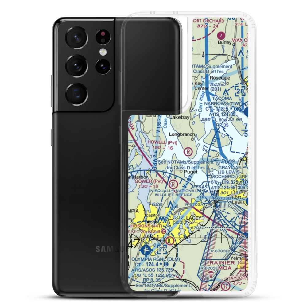 Howell Airport (00WA) VFR Sectional Samsung Case Samsung Galaxy S21 Ultra model shown