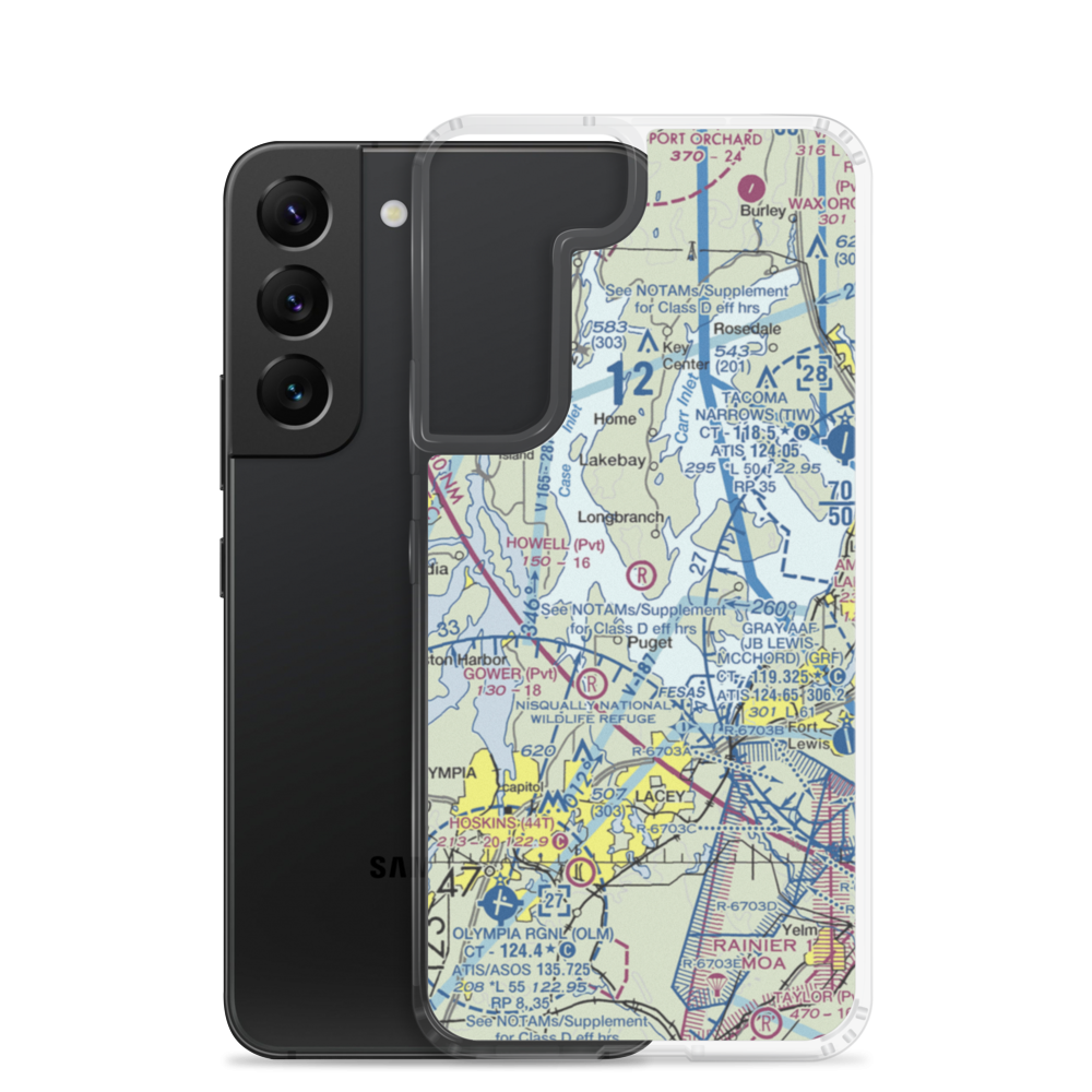 Howell Airport (00WA) VFR Sectional Samsung Case Samsung Galaxy S22 model shown