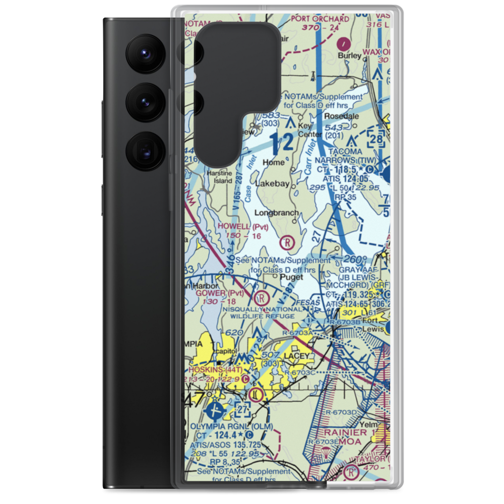 Howell Airport (00WA) VFR Sectional Samsung Case Samsung Galaxy S22 Ultra model shown