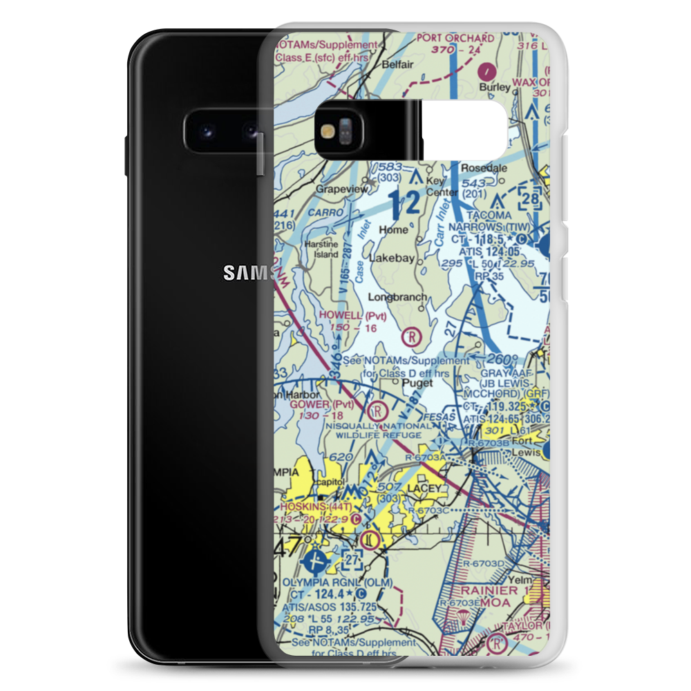 Howell Airport (00WA) VFR Sectional Samsung Case Samsung Galaxy S10+ model shown