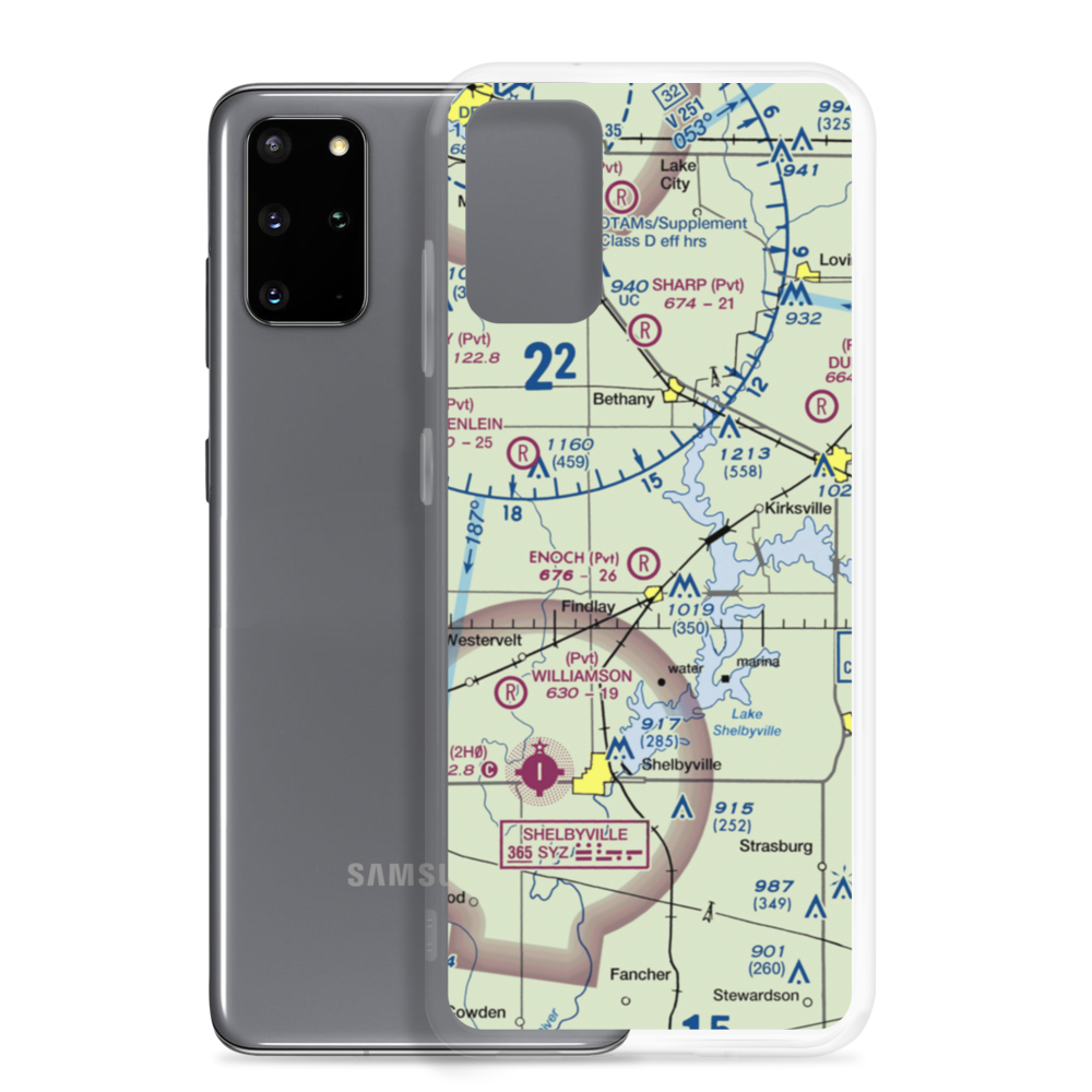 Howell Airport (33IS) VFR Sectional Samsung Case Samsung Galaxy S20 Plus model shown