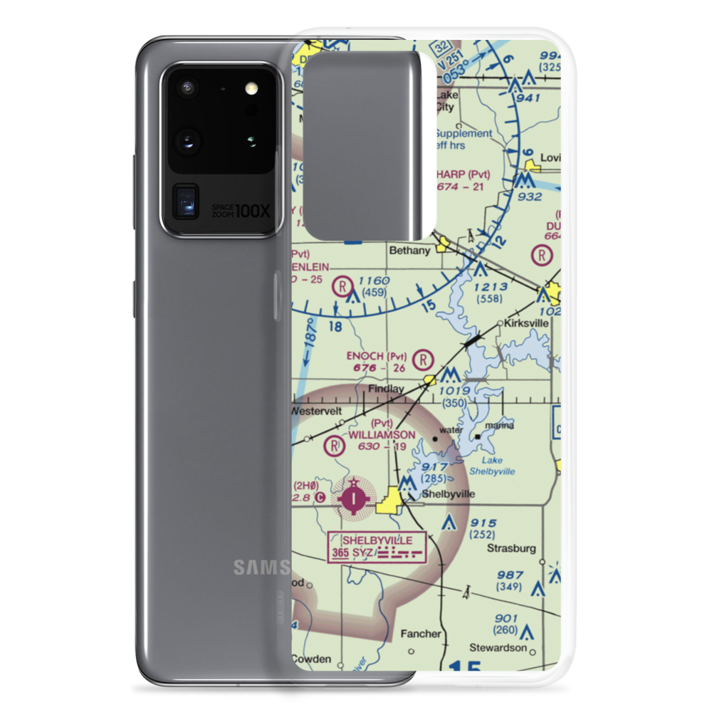 Howell Airport (33IS) VFR Sectional Samsung Case Samsung Galaxy S20 Ultra model shown