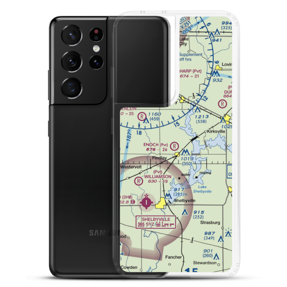 Howell Airport (33IS) VFR Sectional Samsung Case Samsung Galaxy S21 Ultra model shown