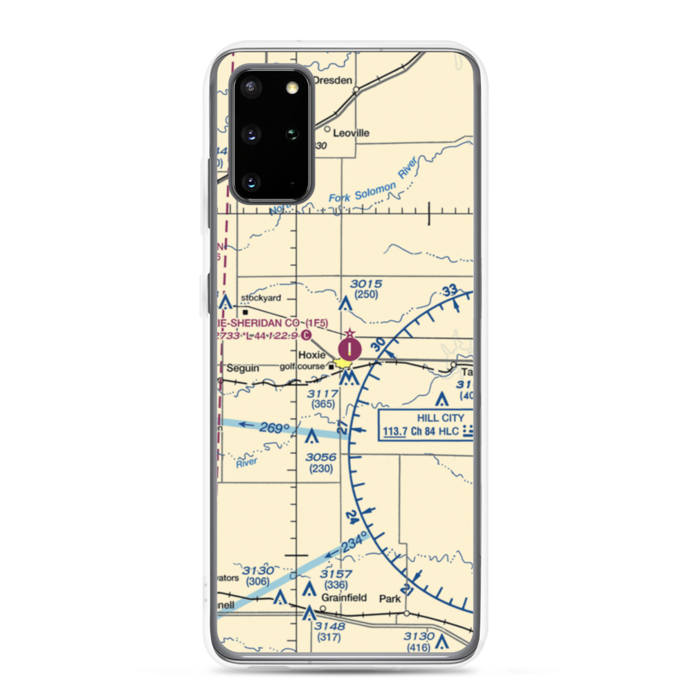 Hoxie-Sheridan County Airport (1F5) VFR Sectional Samsung Case Samsung Galaxy S20 Plus model shown