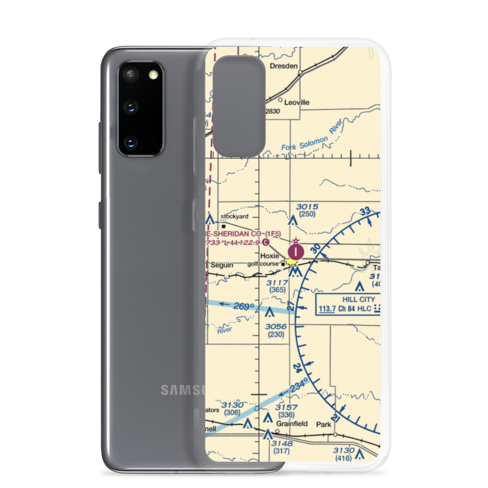 Hoxie-Sheridan County Airport (1F5) VFR Sectional Samsung Case Samsung Galaxy S20 model shown