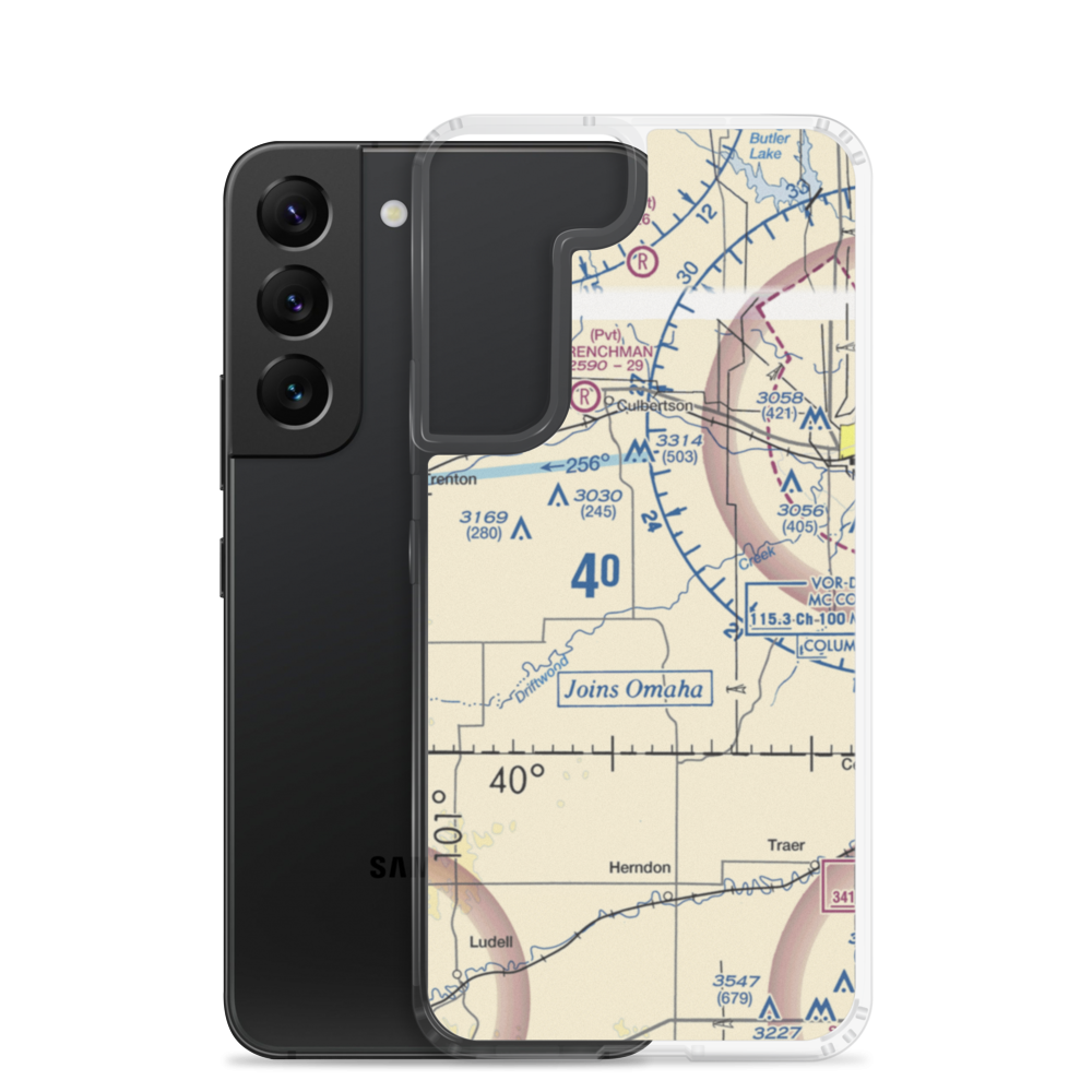 Hoyt Airport (19NE) VFR Sectional Samsung Case Samsung Galaxy S22 model shown