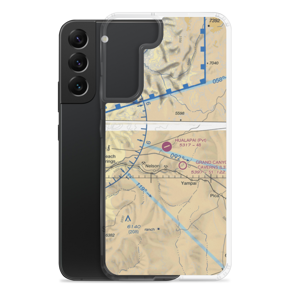 Hualapai Airport (3AZ5) VFR Sectional Samsung Case Samsung Galaxy S22 Plus model shown