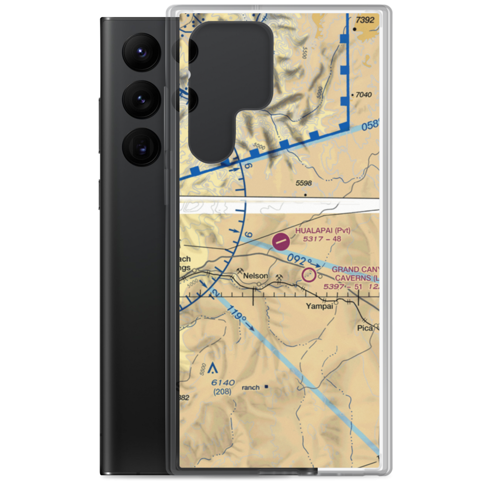 Hualapai Airport (3AZ5) VFR Sectional Samsung Case Samsung Galaxy S22 Ultra model shown