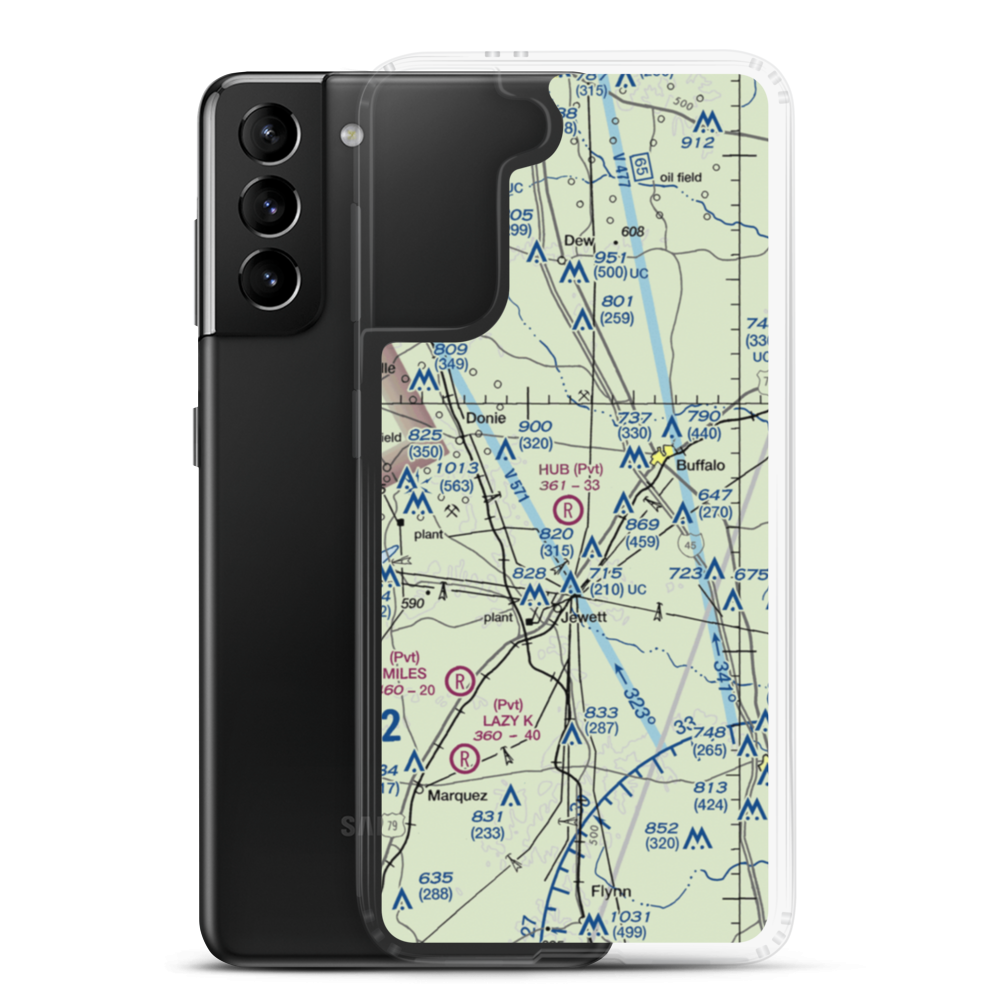 Hub Field (8TX0) VFR Sectional Samsung Case Samsung Galaxy S21 Plus model shown