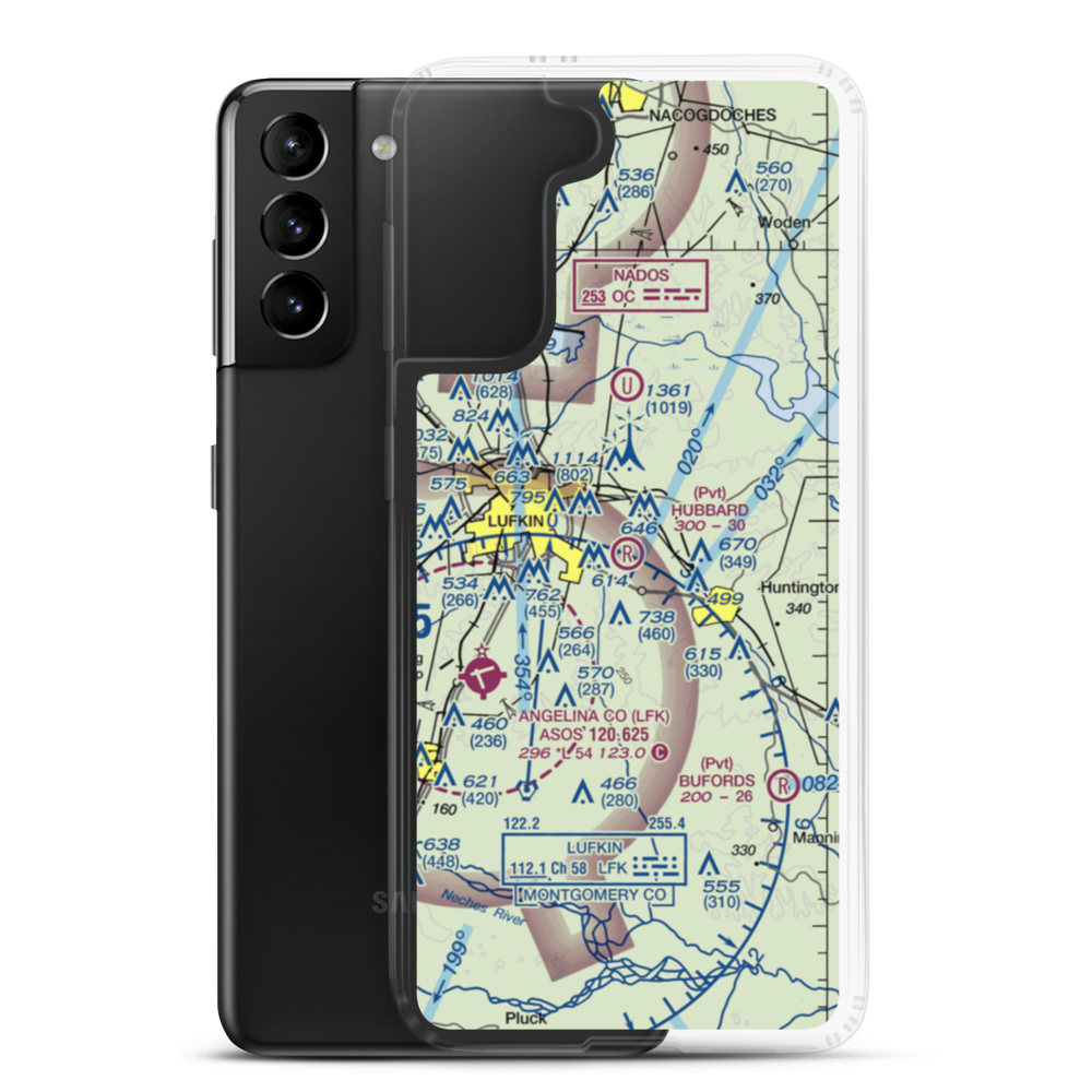 Hubbard Airport (25TX) VFR Sectional Samsung Case Samsung Galaxy S21 Plus model shown