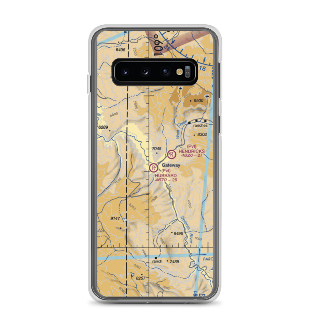 Hubbard Airport (9CO3) VFR Sectional Samsung Case Samsung Galaxy S10 model shown