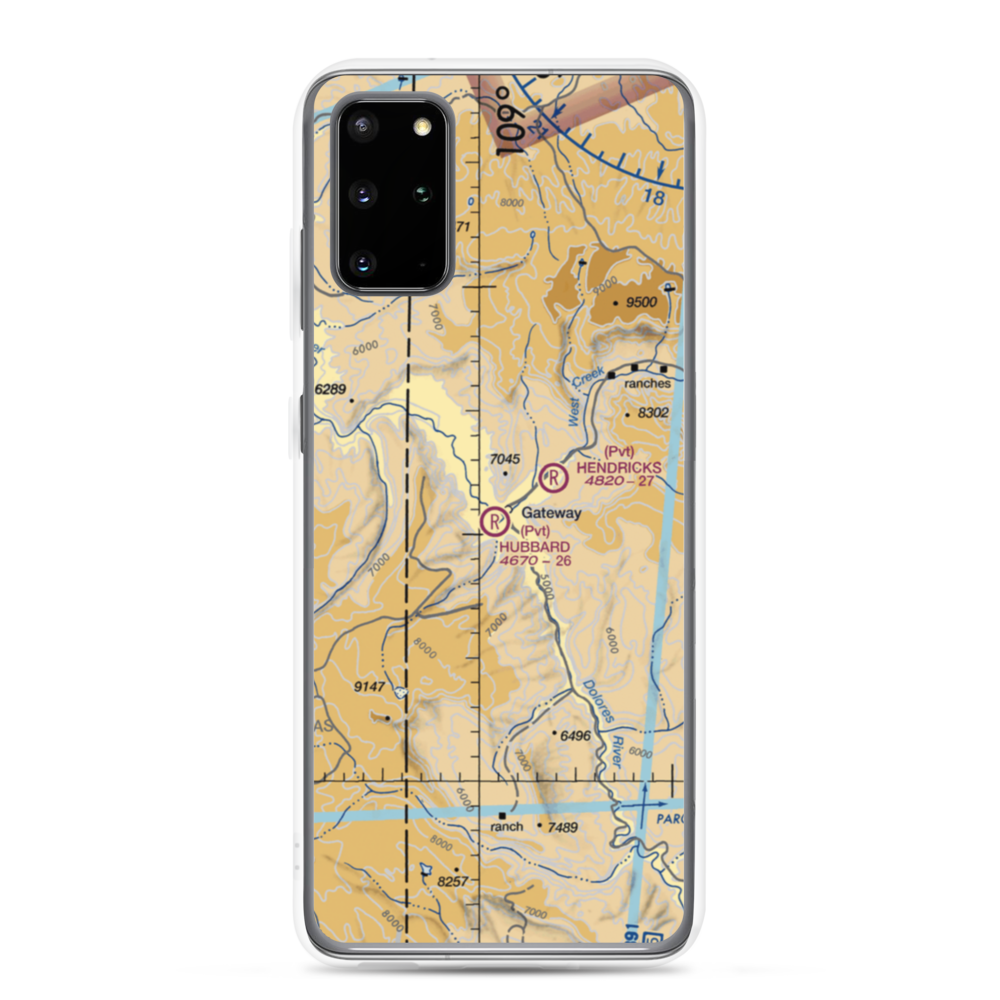 Hubbard Airport (9CO3) VFR Sectional Samsung Case Samsung Galaxy S20 Plus model shown