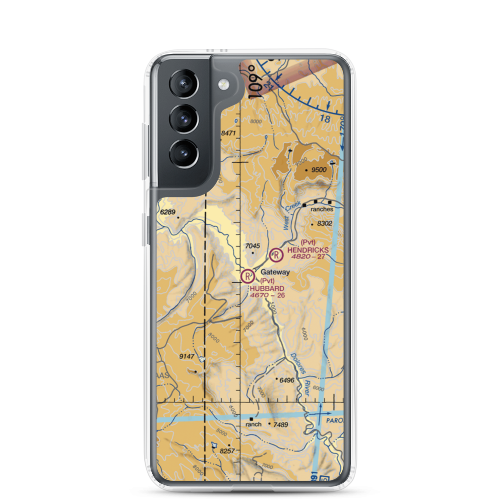 Hubbard Airport (9CO3) VFR Sectional Samsung Case Samsung Galaxy S21 model shown