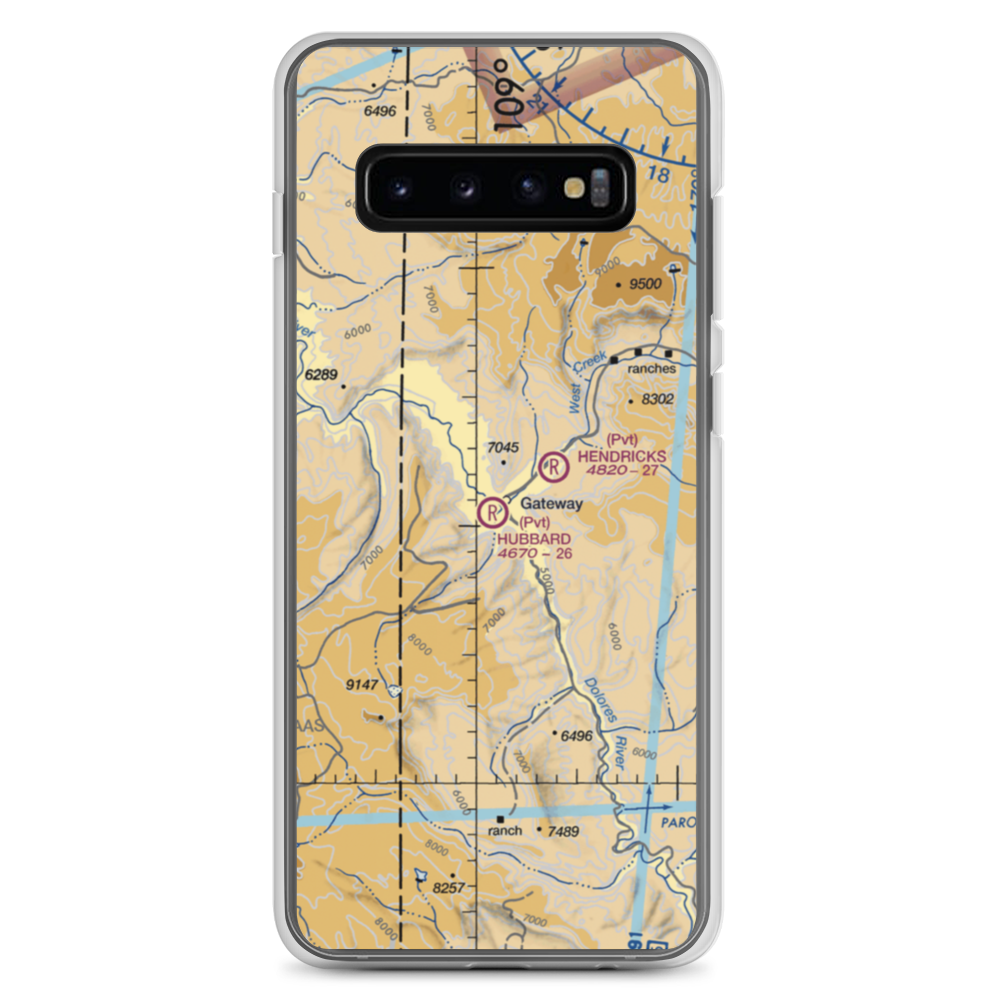 Hubbard Airport (9CO3) VFR Sectional Samsung Case Samsung Galaxy S10+ model shown