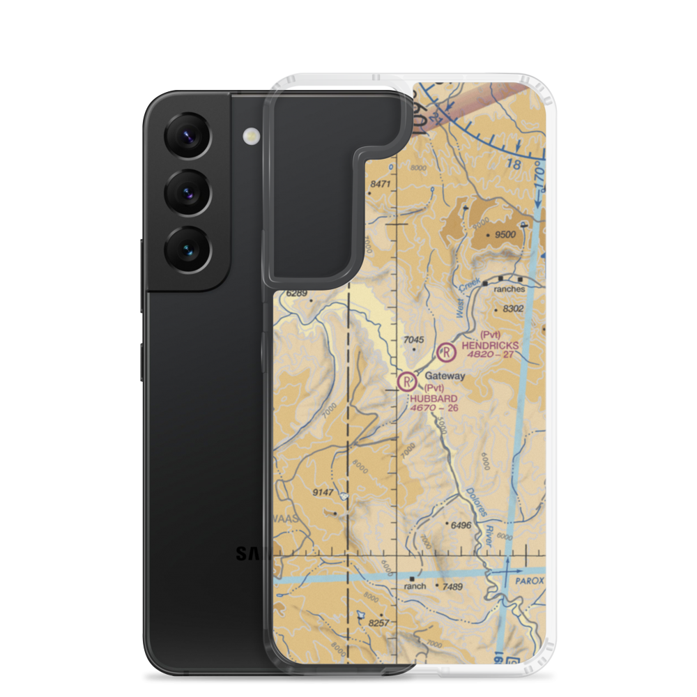Hubbard Airport (9CO3) VFR Sectional Samsung Case Samsung Galaxy S22 model shown