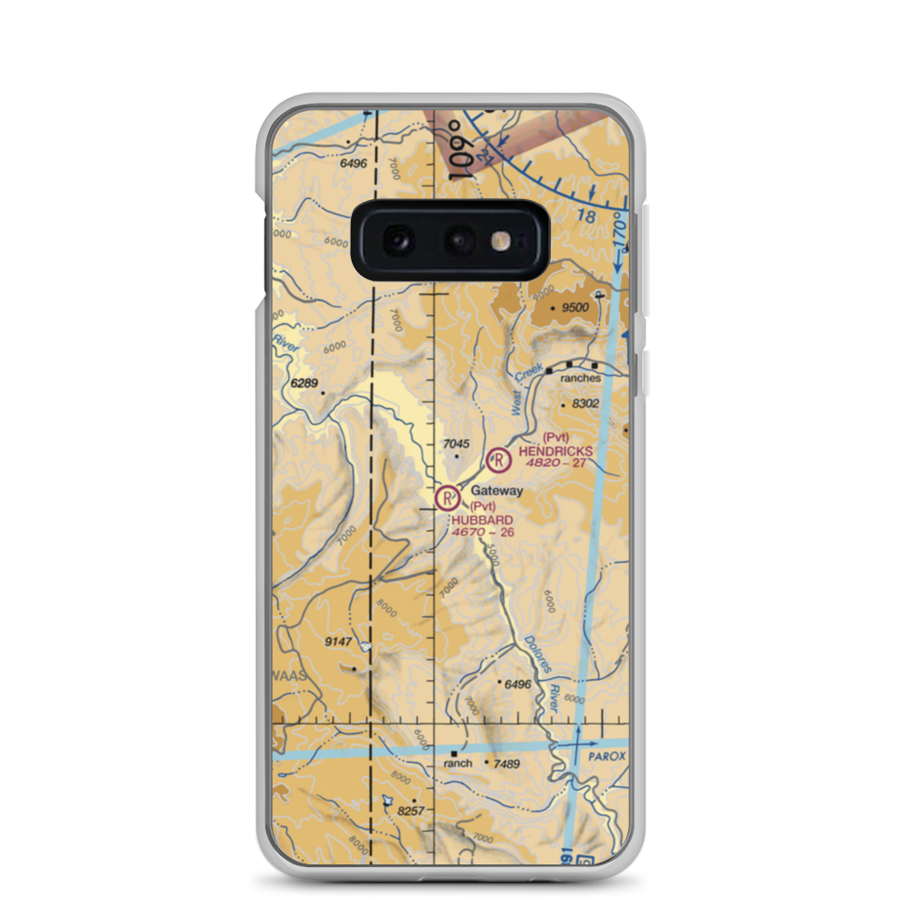 Hubbard Airport (9CO3) VFR Sectional Samsung Case Samsung Galaxy S10e model shown