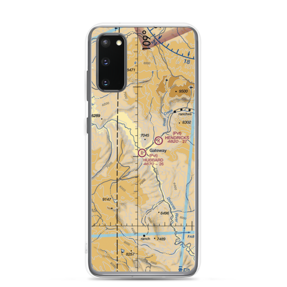 Hubbard Airport (9CO3) VFR Sectional Samsung Case Samsung Galaxy S20 model shown
