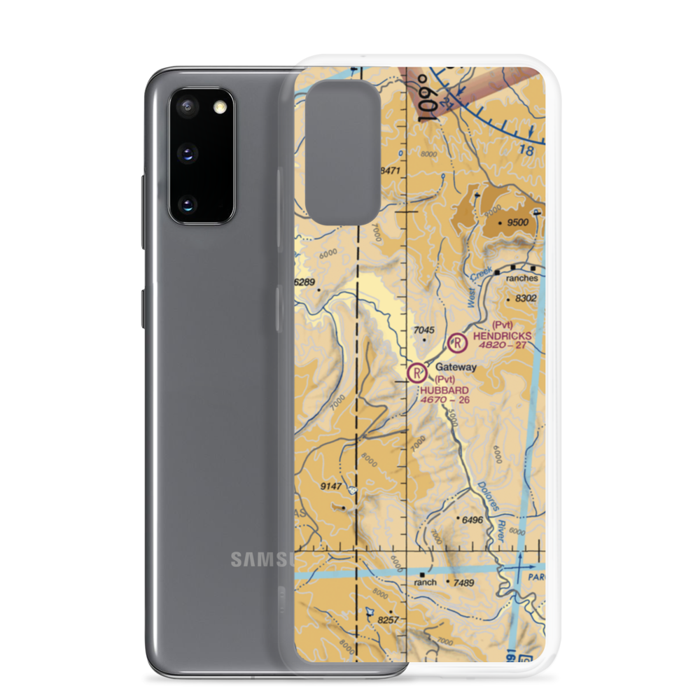 Hubbard Airport (9CO3) VFR Sectional Samsung Case Samsung Galaxy S20 model shown