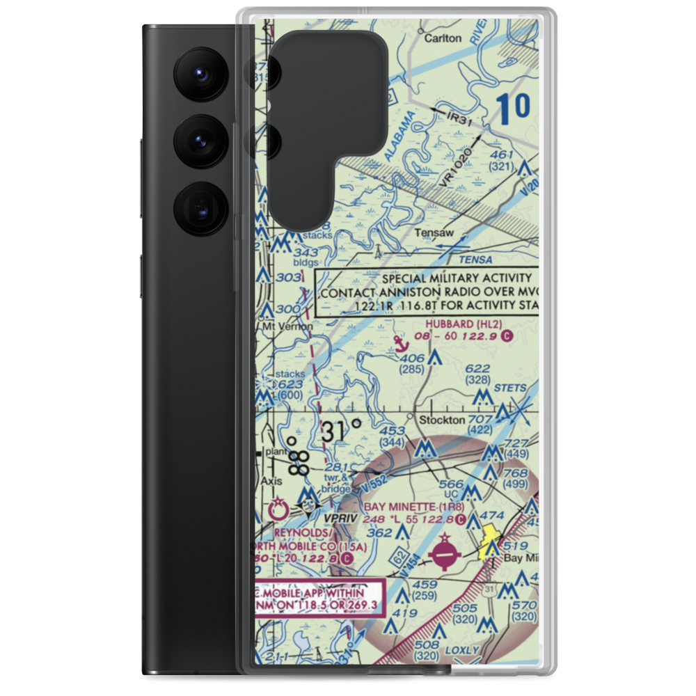 Hubbard Landing Seaplane Base (HL2) VFR Sectional Samsung Case Samsung Galaxy S22 Ultra model shown