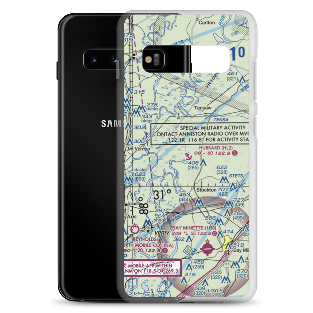 Hubbard Landing Seaplane Base (HL2) VFR Sectional Samsung Case Samsung Galaxy S10+ model shown
