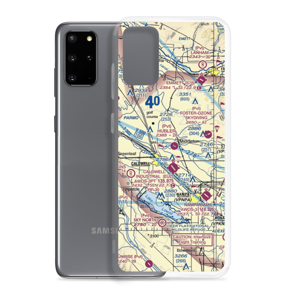 Hubler Field (ID00) VFR Sectional Samsung Case Samsung Galaxy S20 Plus model shown