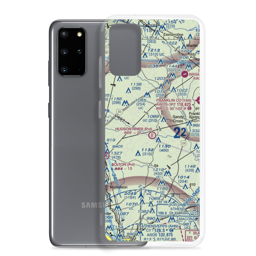 Hudson River Landing Airport (33GA) VFR Sectional Samsung Case Samsung Galaxy S20 Plus model shown