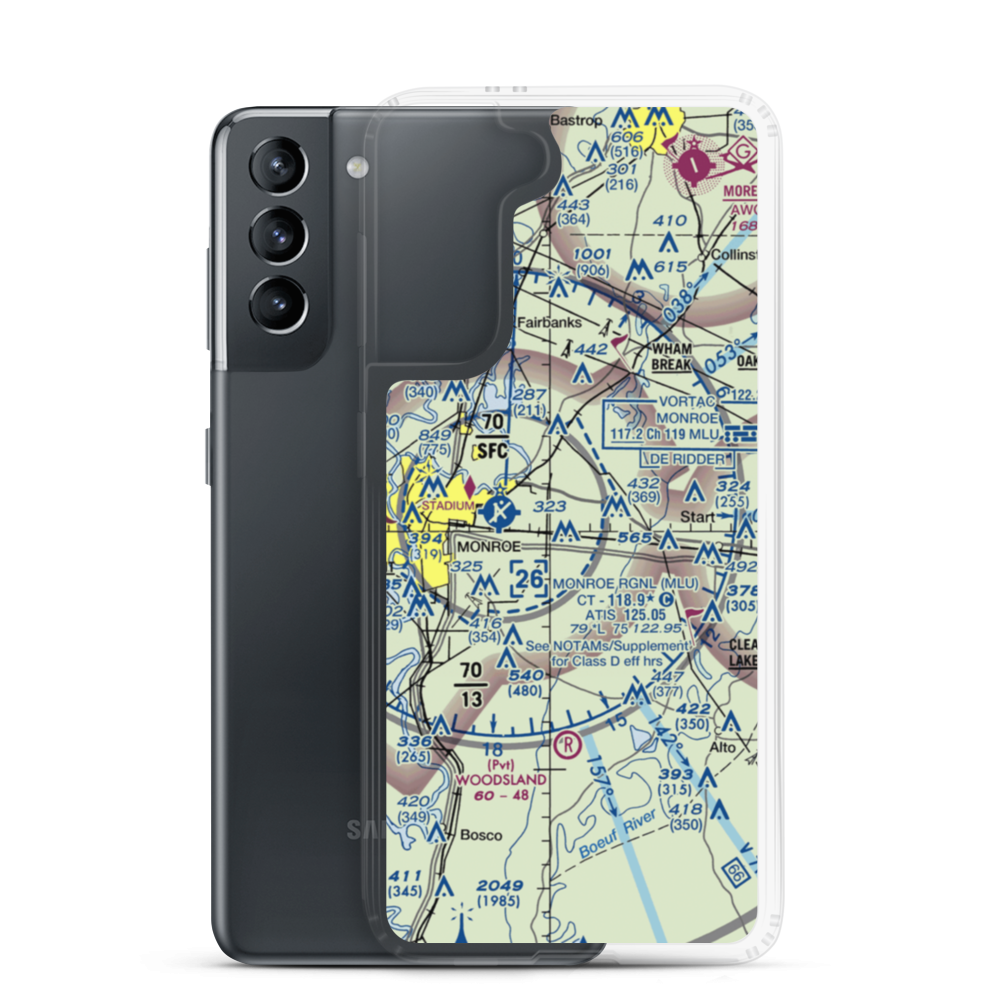 Huenefeld Airport (0LS9) VFR Sectional Samsung Case Samsung Galaxy S21 model shown