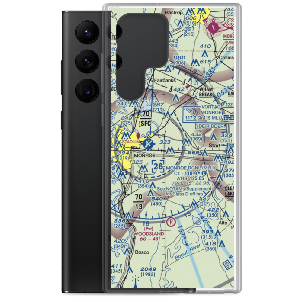 Huenefeld Airport (0LS9) VFR Sectional Samsung Case Samsung Galaxy S22 Ultra model shown
