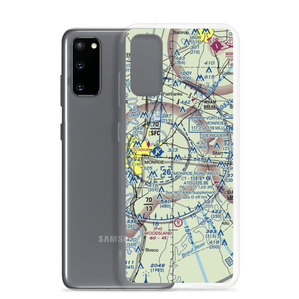 Huenefeld Airport (0LS9) VFR Sectional Samsung Case Samsung Galaxy S20 model shown