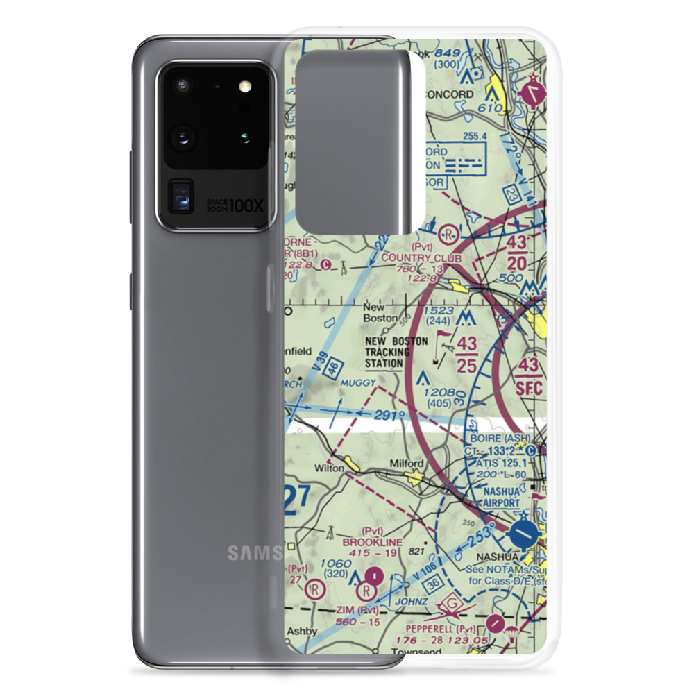 Huff Memorial Airport (NH60) VFR Sectional Samsung Case Samsung Galaxy S20 Ultra model shown