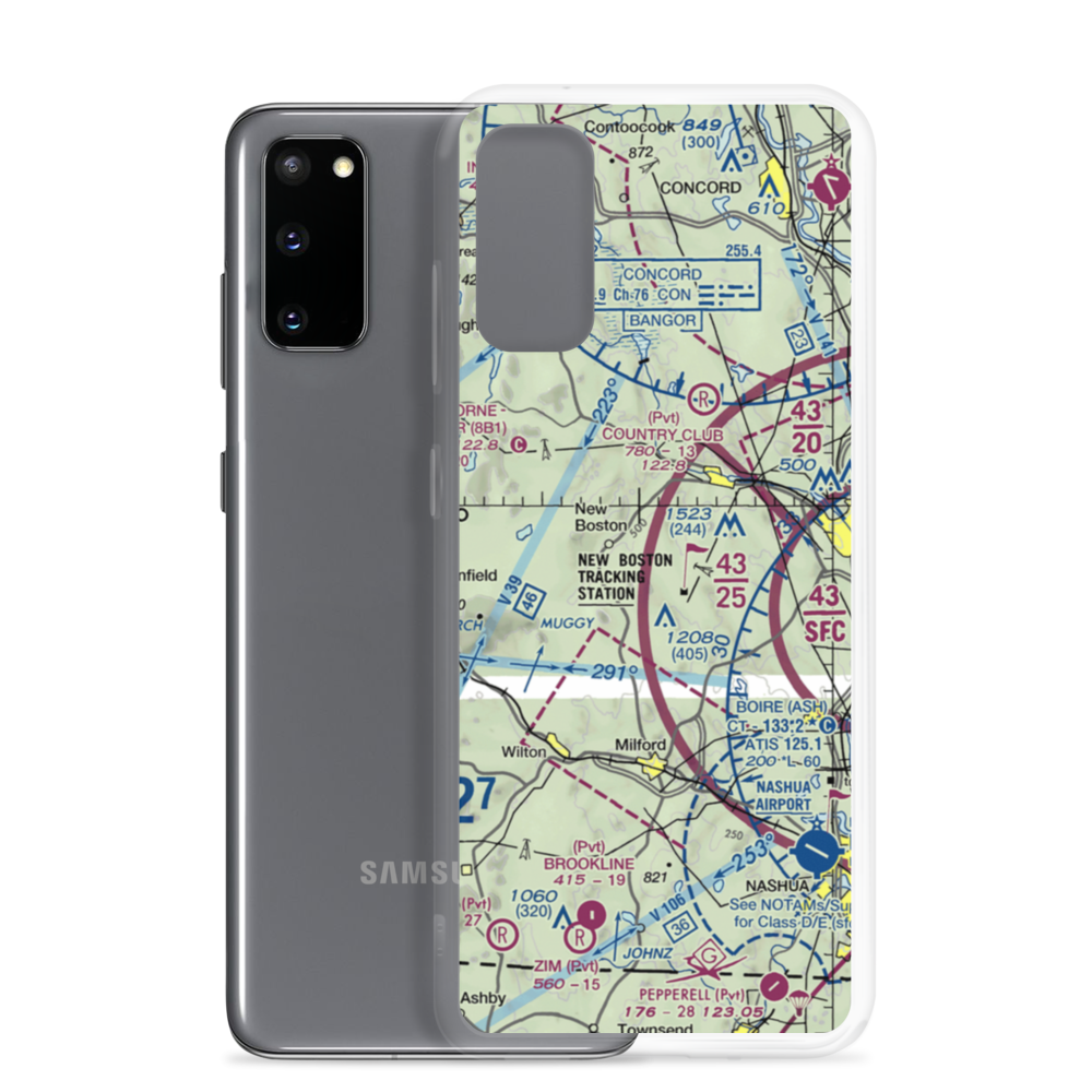 Huff Memorial Airport (NH60) VFR Sectional Samsung Case Samsung Galaxy S20 model shown