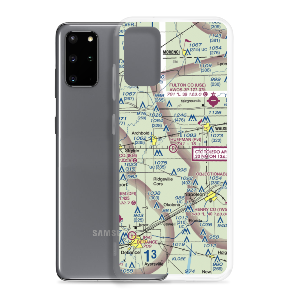 Huffman Farm Airport (4OH8) VFR Sectional Samsung Case Samsung Galaxy S20 Plus model shown